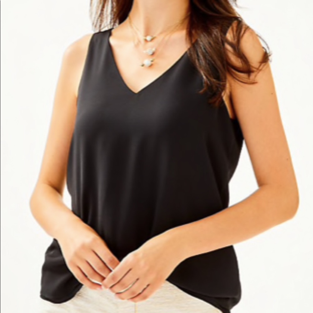 Lilly Pulitzer onyx black florin top